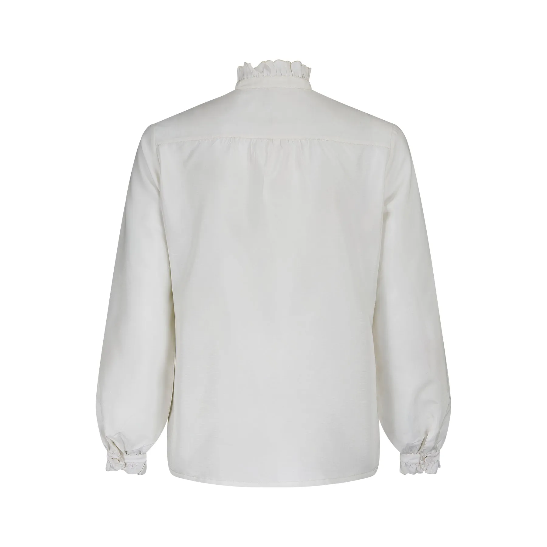 1960s Floral Embroidered Silk Blend Blouse