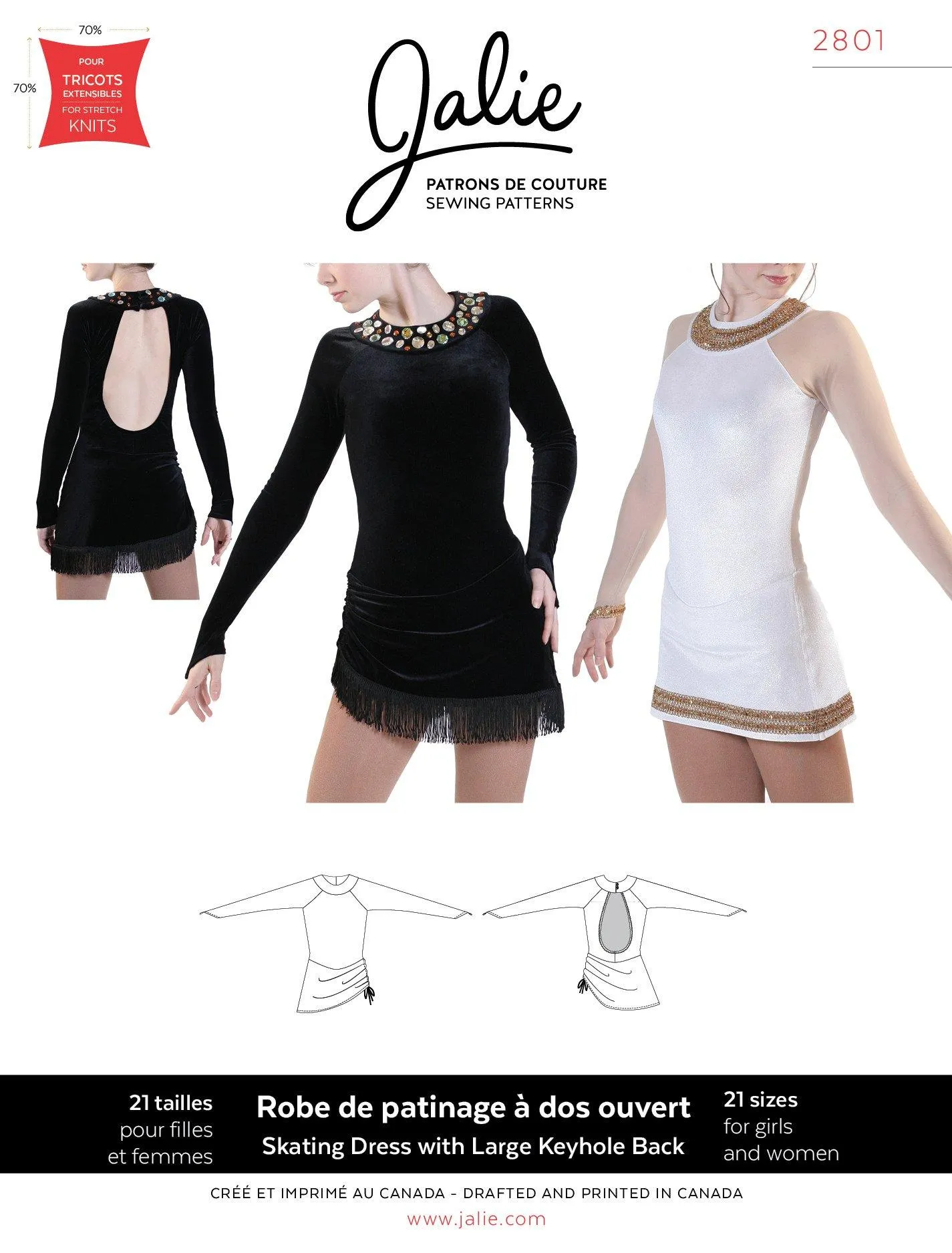 2801 // Skating Dress with Large Keyhole Back