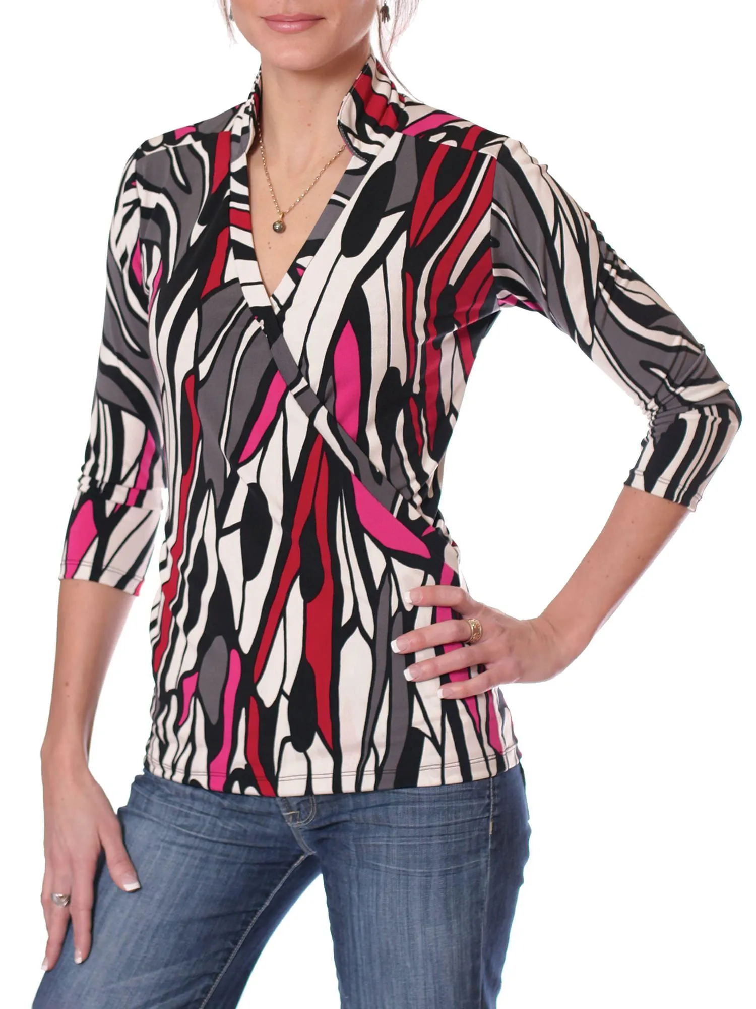 2910 // Faux-Wrap Top