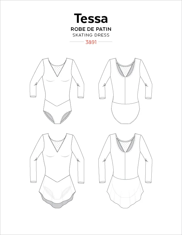 3891 // TESSA Long-Sleeve Dress and Leotard