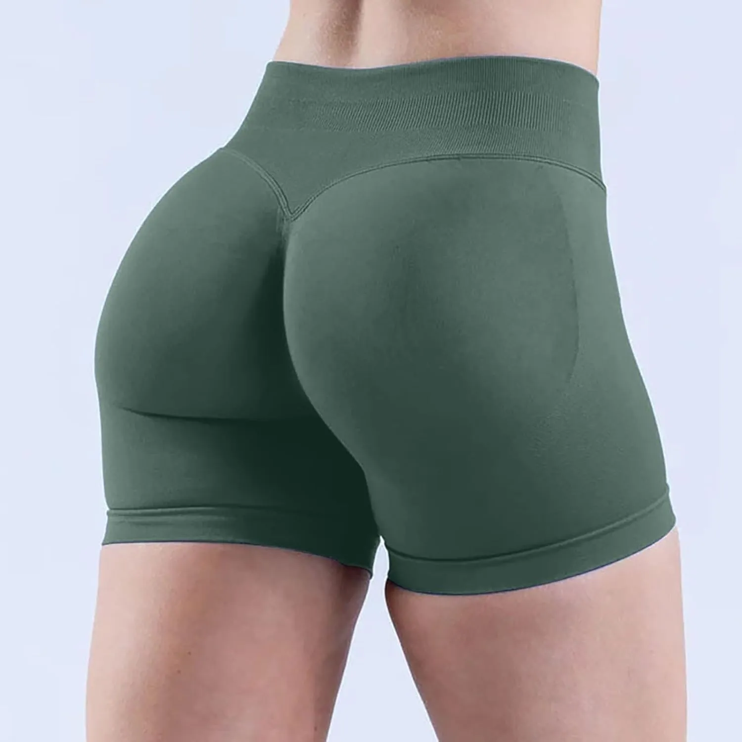 Athletic Shorts for Women High Waisted Tummy Control Gym Workout Shorts Butt Lifting Seamless Biker Yoga