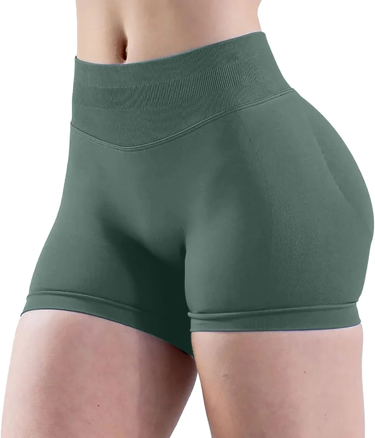 Athletic Shorts for Women High Waisted Tummy Control Gym Workout Shorts Butt Lifting Seamless Biker Yoga