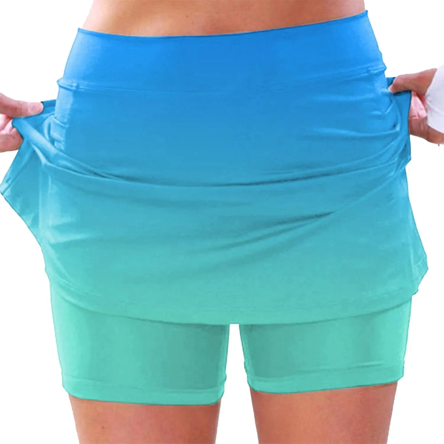 Athletic Skirts for Women Summer Yoga Skirts with Leggings Stretchy High Waist Lightweight Skirts Yoga Culottes for Sports