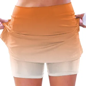 Athletic Skirts for Women Summer Yoga Skirts with Leggings Stretchy High Waist Lightweight Skirts Yoga Culottes for Sports