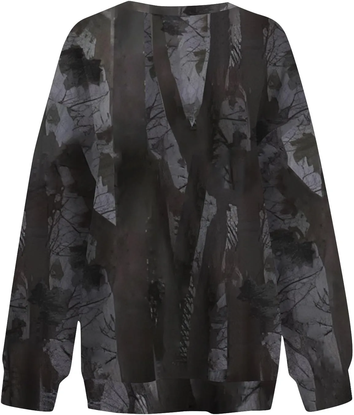Camo Sweatshirt for Women Oversized Long Sleeve Crewneck Pullover Tops Casual Loose Fit Blouse Fashion Outdoor Clothes