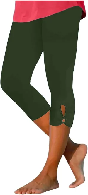 Capri Leggings for Women Casual Yoga Pants Summer Dressy Lightweight Comfy Stretchy Workout Pants