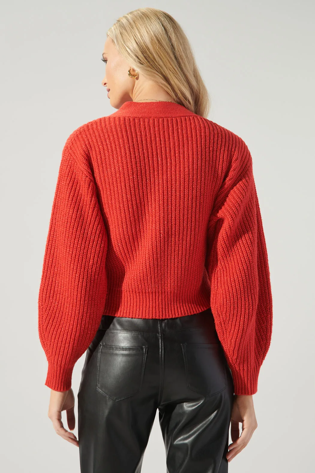 Carsyn Cropped Wrap Sweater Top