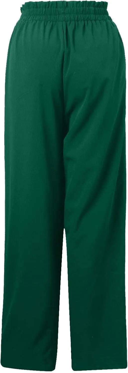Ceboyel Wide Leg Palazzo Pants for Women High Waist Gaucho Pants Elastic Flowy Culottes Summer Beach Trousers 2023