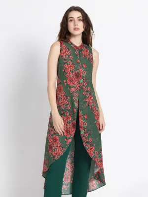 Floral Print Flowy Kurta