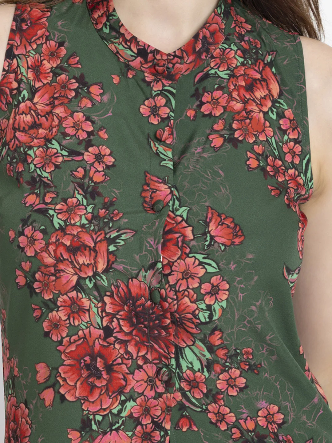 Floral Print Flowy Kurta