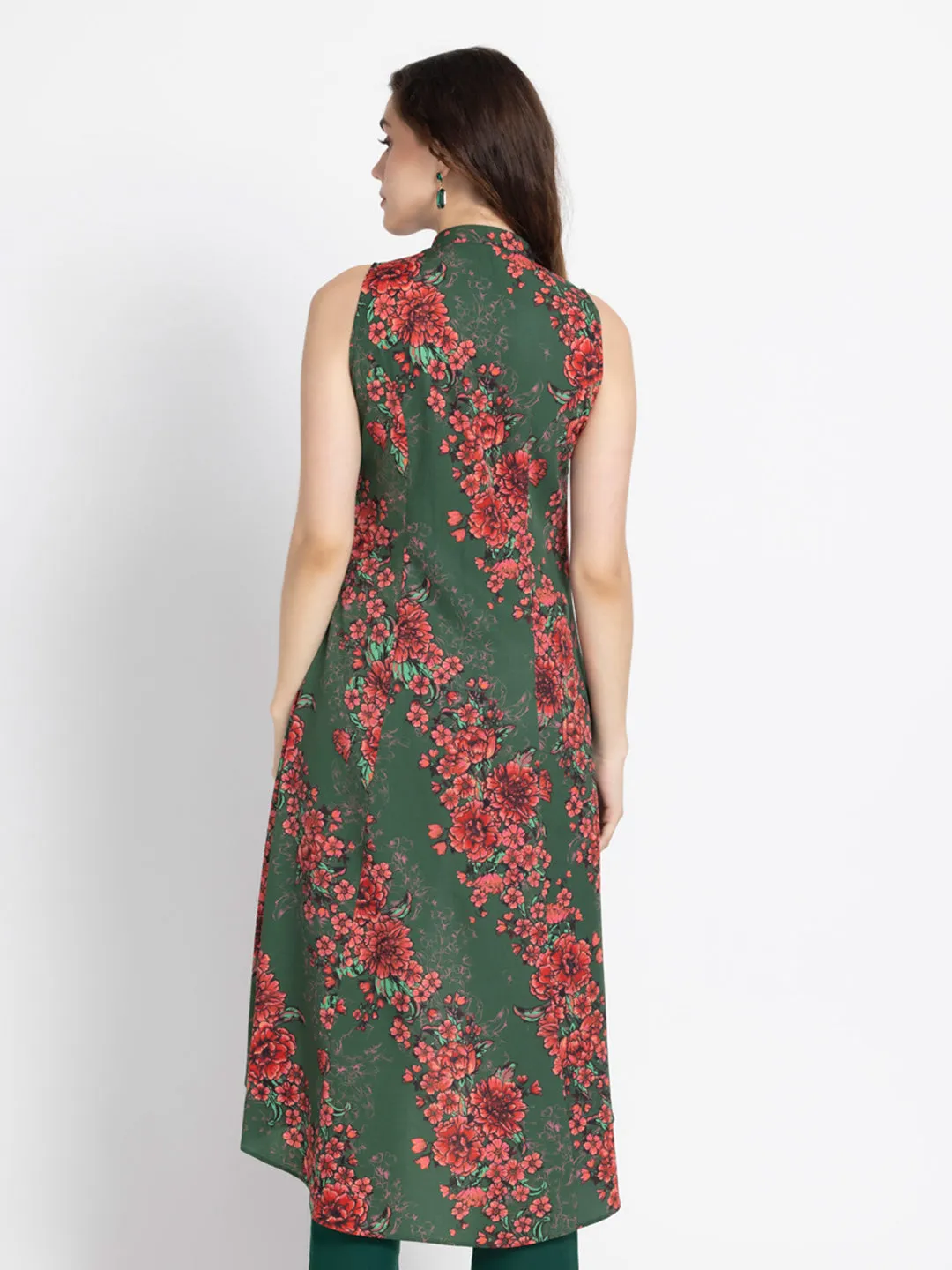 Floral Print Flowy Kurta