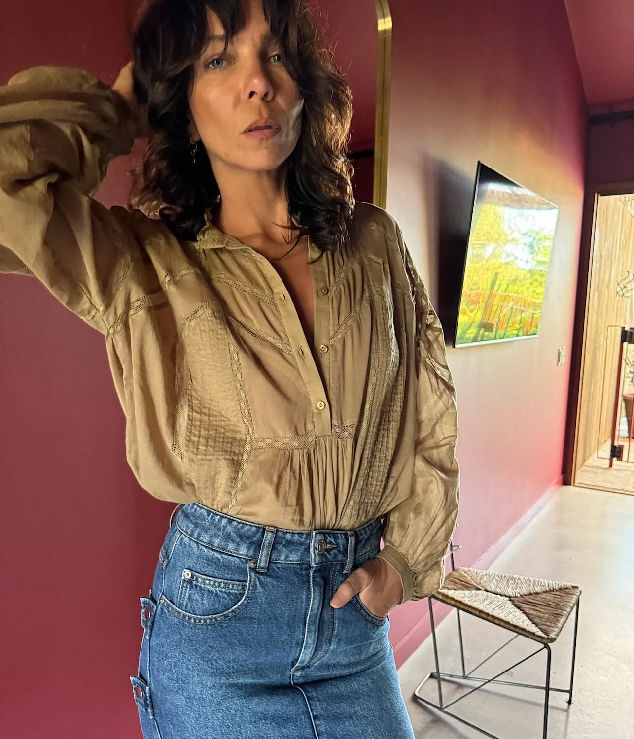 GELMA TOP- KHAKI