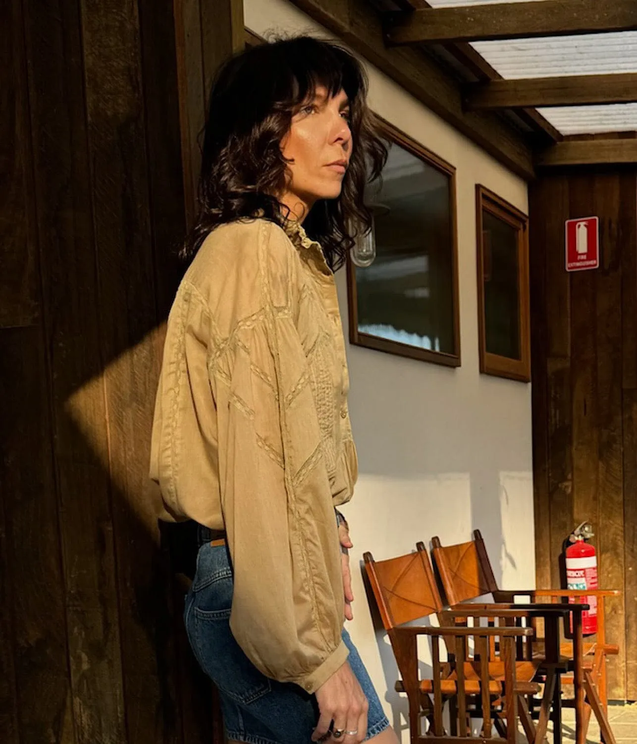 GELMA TOP- KHAKI