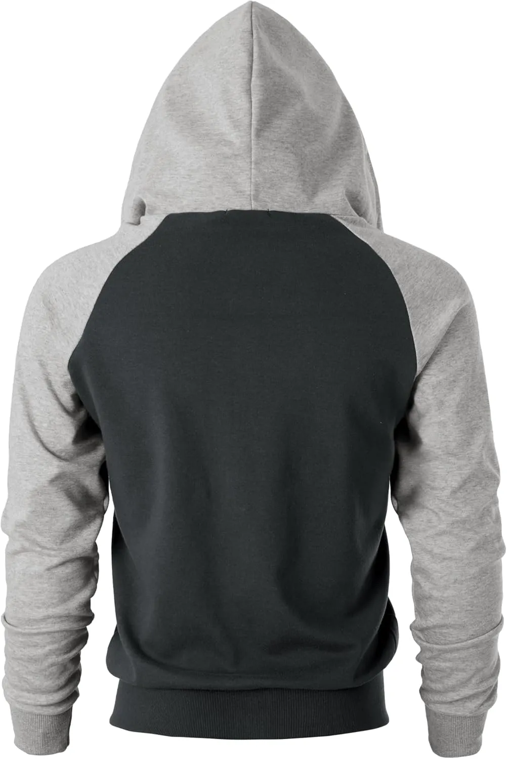 GIVON Men's Zip Up Hoodie Lightweight Baseball Raglan Hooded Sweatshirt