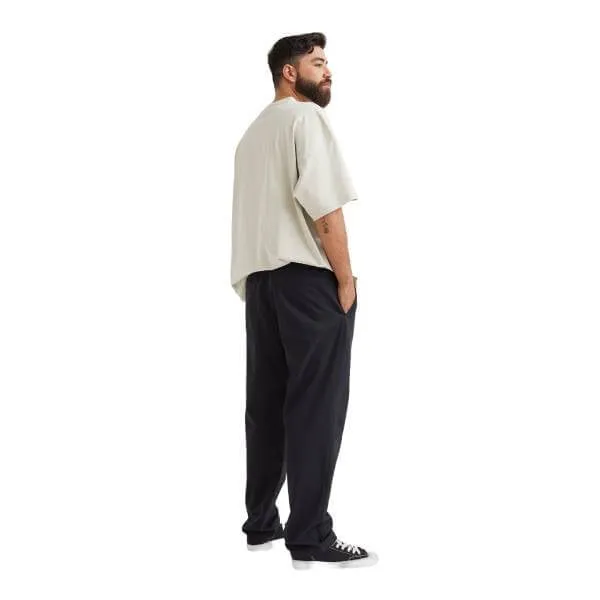 H&M Relaxed Fit Twill Pull-on Pants, black