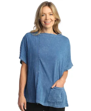 Jess & Jane Mineral Washed Mock Neck Top - M117