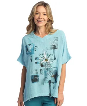 Jess & Jane "Lily" Mineral Washed Gauze Top - M92-1809