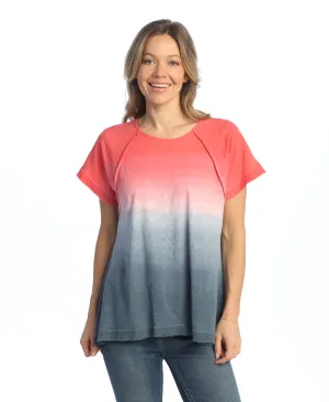 Jess & Jane "Misty" Mineral Washed Raglan Short-Sleeve Top - M115-2020 -