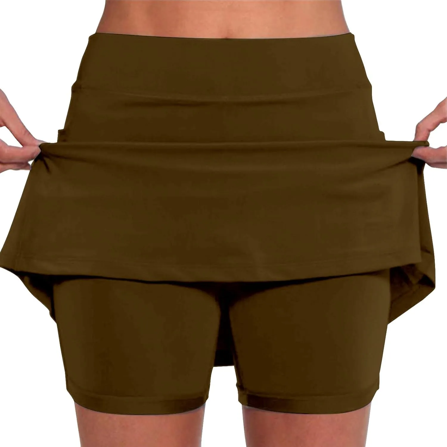 Lightweight High Waist Mid Waist Culottes Short Skirts Skinny Pants Mid Waist Tennis Skirts Lightweight Skirt