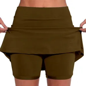 Lightweight High Waist Mid Waist Culottes Short Skirts Skinny Pants Mid Waist Tennis Skirts Lightweight Skirt