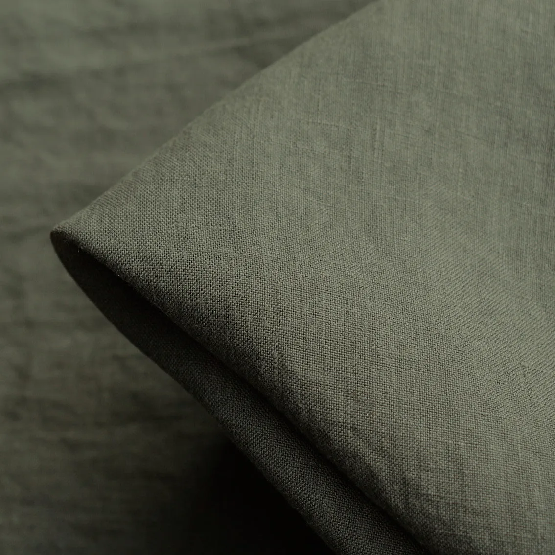 Linford Olive Washed Linen