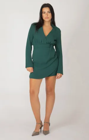 Long Sleeve Collared Mini Dress