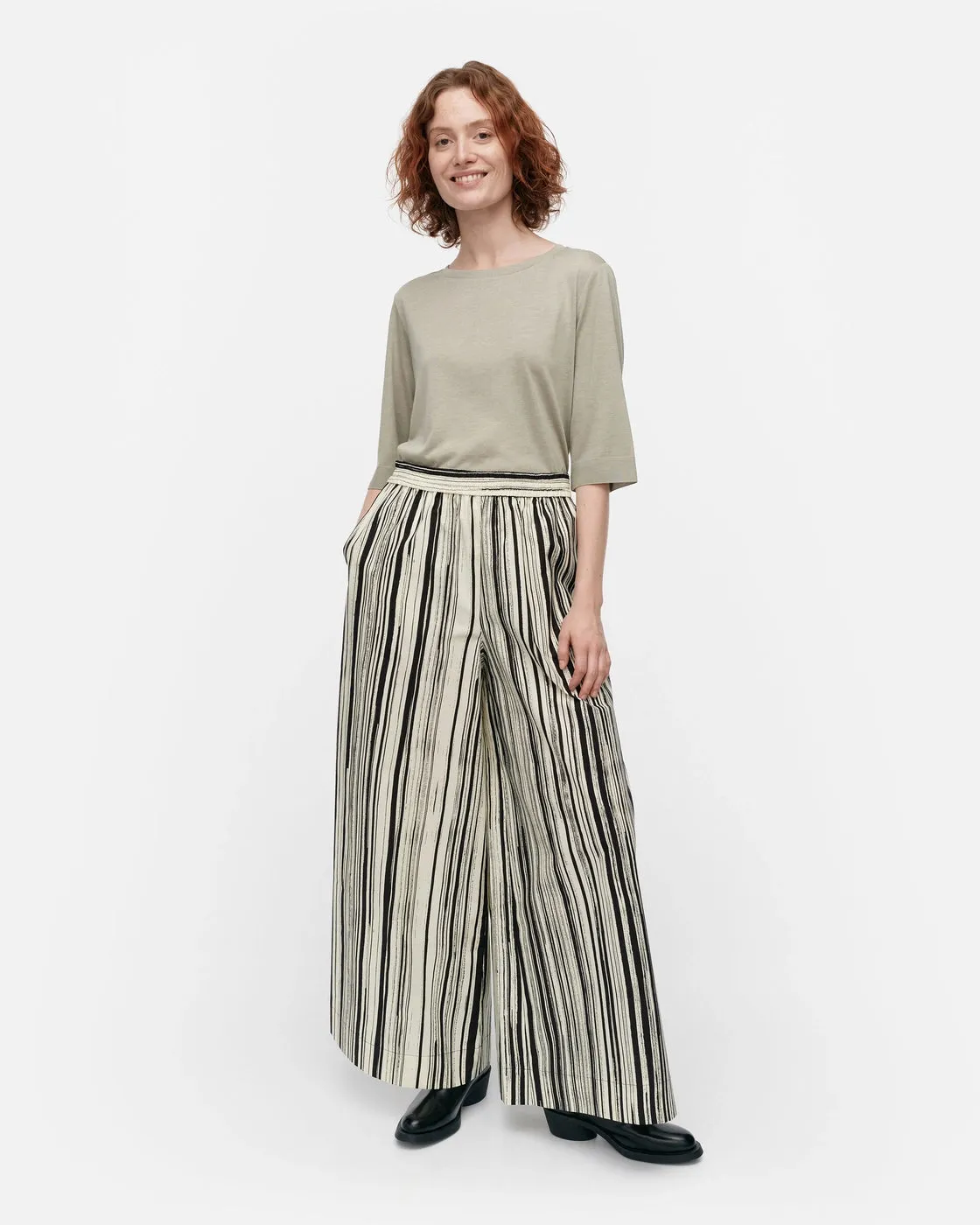 Marimekko Kohti Siluetti Cotton Poplin Trousers