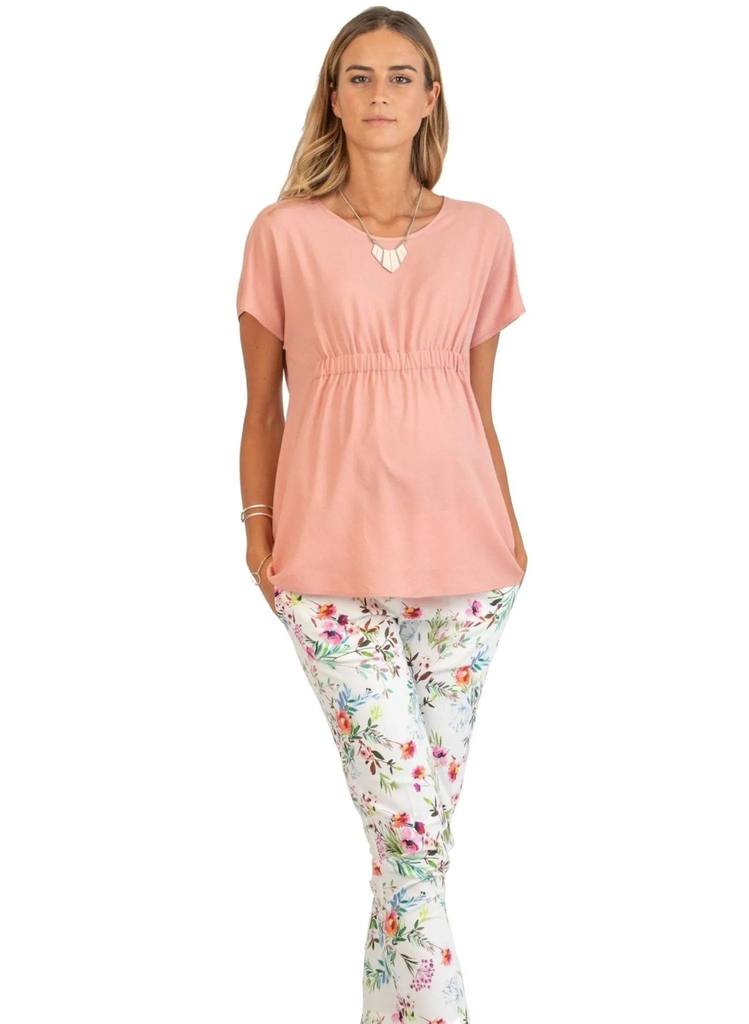 Maternity Blouse with Elastic Bands