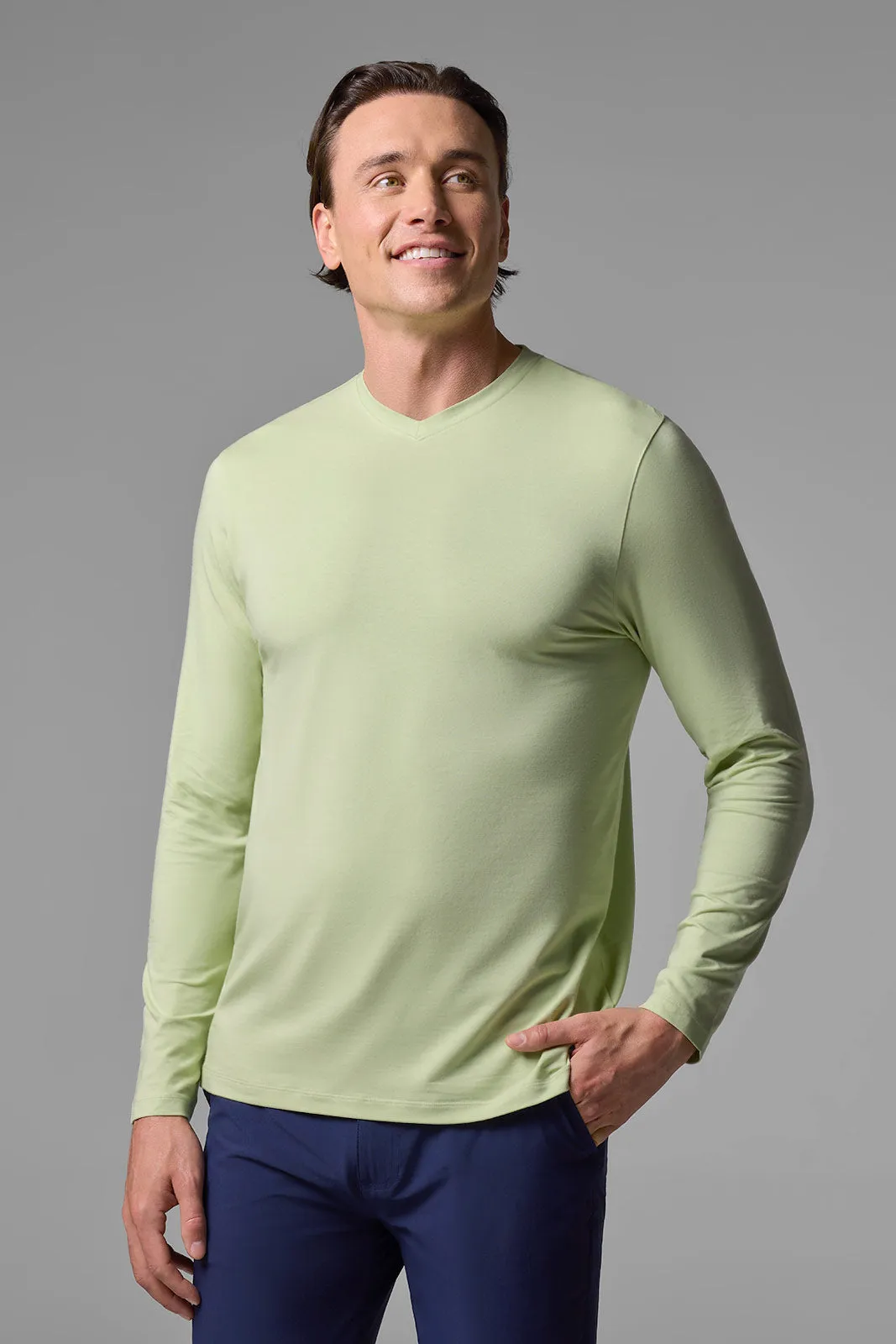 Men's Morada Everyday Long Sleeve V-Neck T-Shirt | Seedling