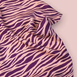 Mind the Maker - Viscose Twill - Zebra - Peach & Plum