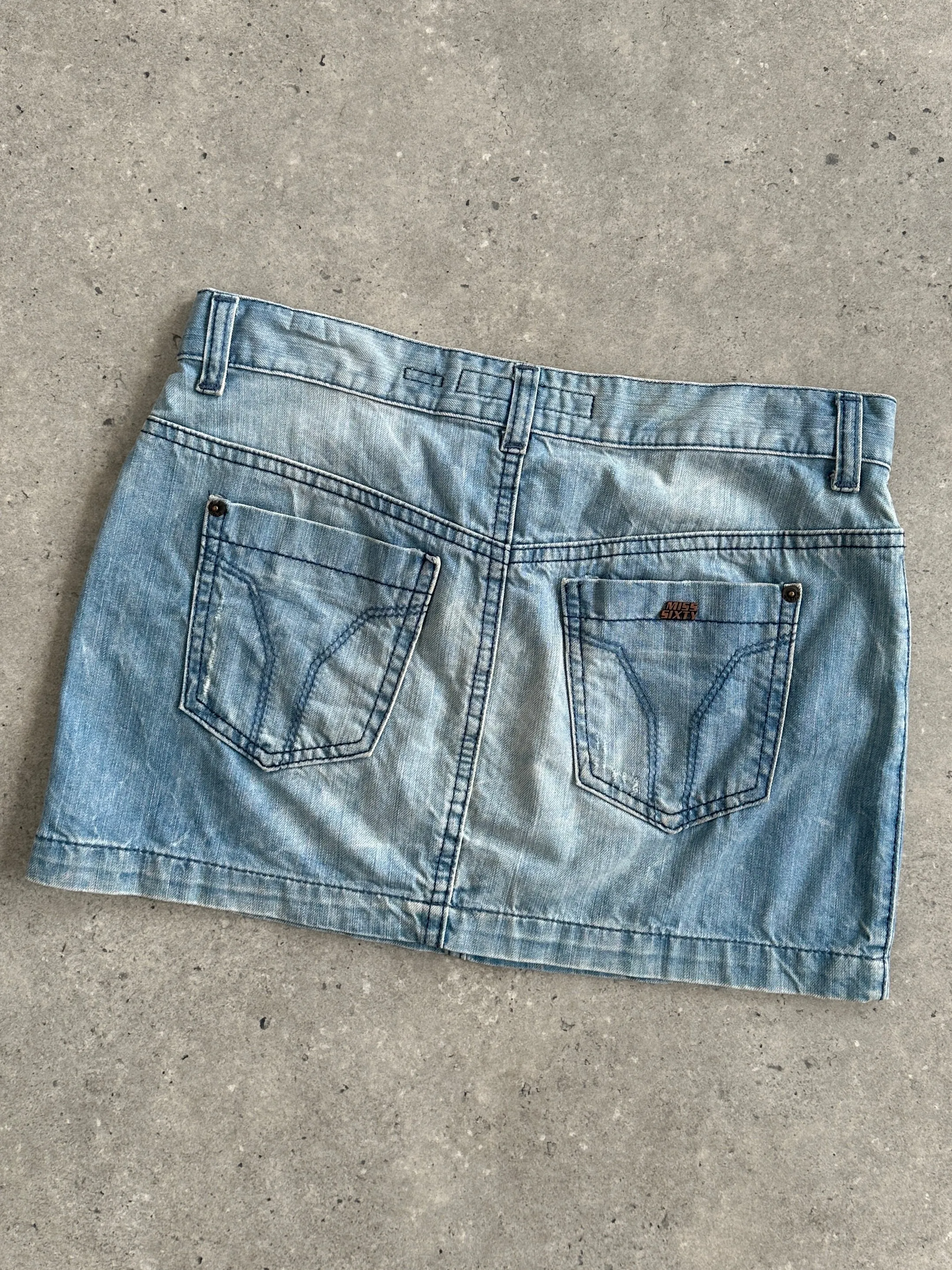 Miss Sixty 00s Mid Rise Denim Mini Skirt - W30