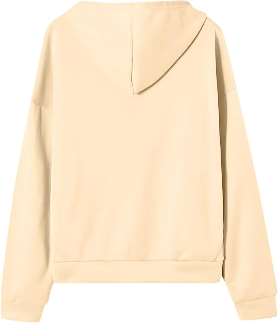 Oversized Hoodies for Women Cute Solid Color Drawstring Fashion Hoodies Loose Fit Zip Up Sweatshirt with Pocket