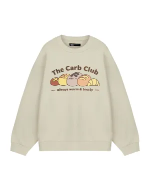 Pusheen Carb Club Womens White Sweatshirt