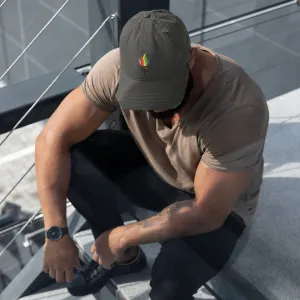 Rainbow Flame Distressed Cap
