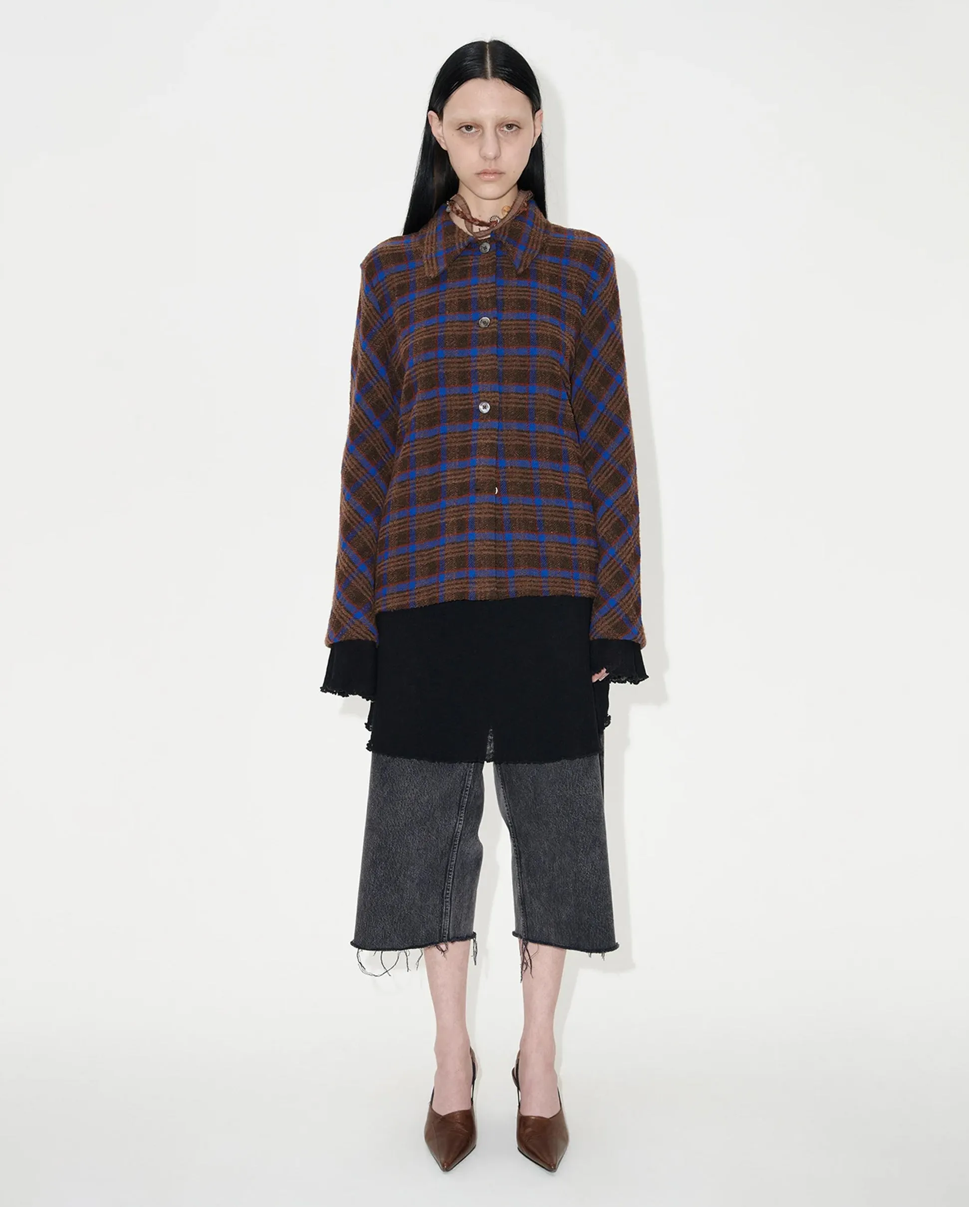 SANCTUARY SHIRT / BROWN PANKOW CHECK