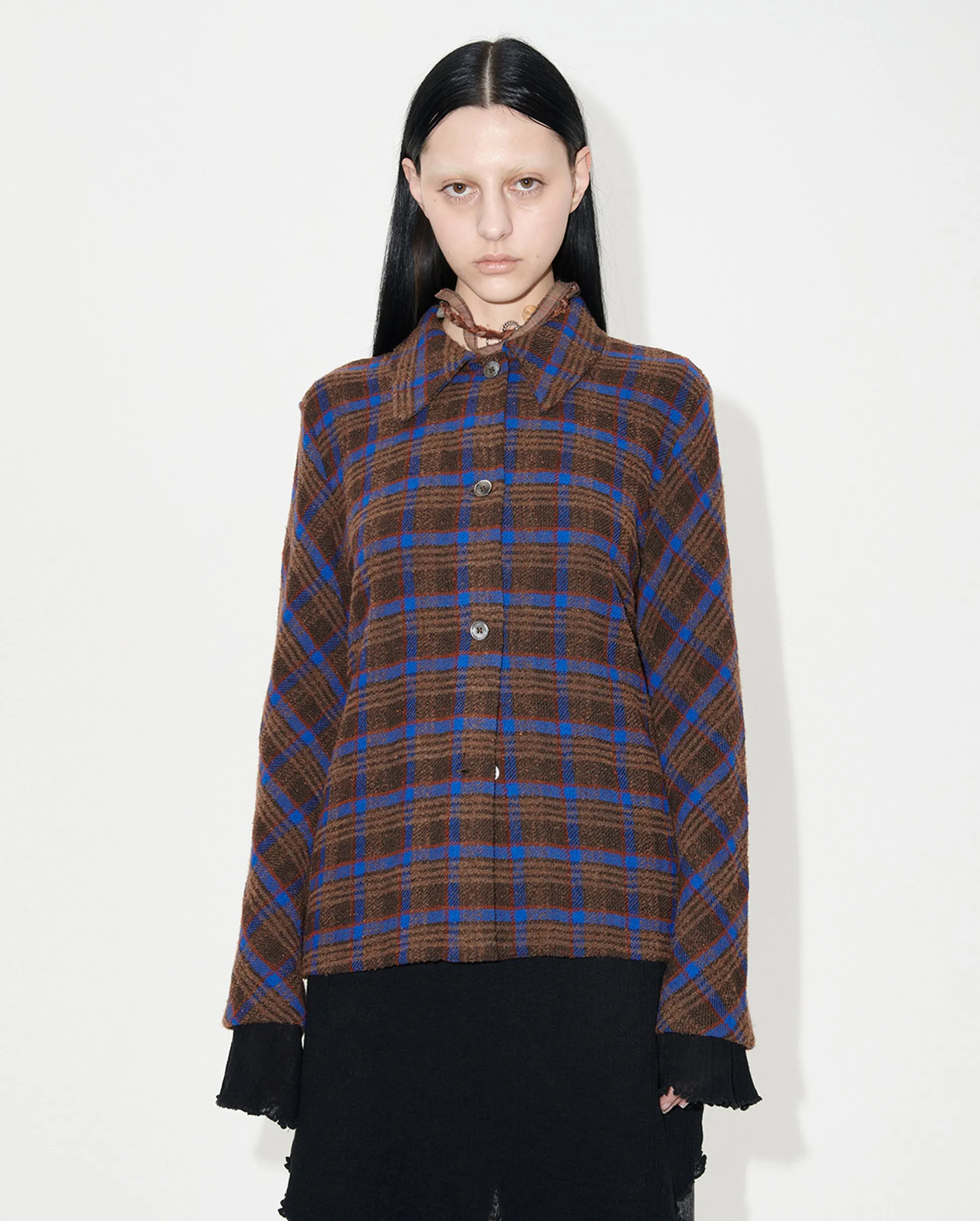 SANCTUARY SHIRT / BROWN PANKOW CHECK