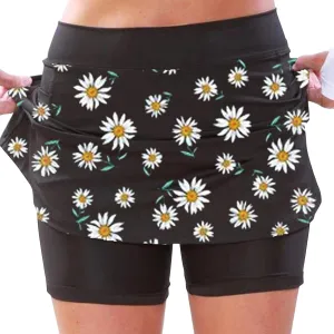 SHAOBGE Women Shorts Elastic Yoga Culottes Solid Color Athletic Pants Lightweight High Waist Skinny Floral Print Joggers 2025