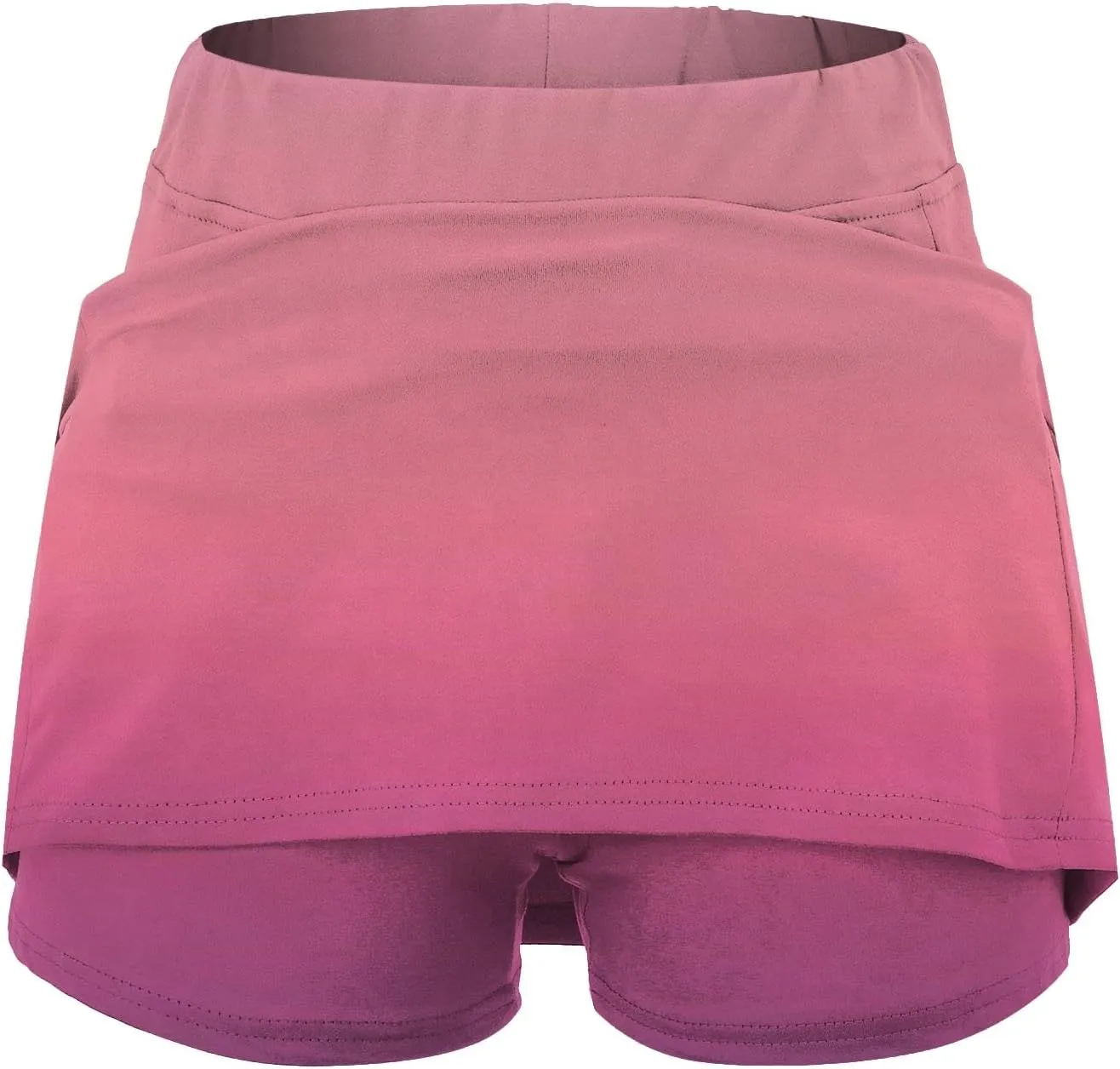 Skirts for Women Summer Trendy Stretch Yoga Culottes Athletic Shorts High Waist Lightweight Stretchy Yoga Skirts with Pocket