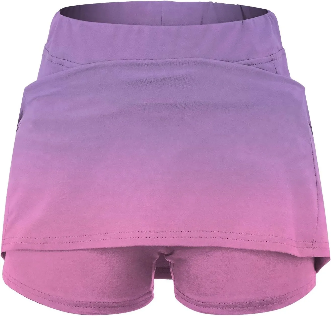 Skirts for Women Summer Trendy Stretch Yoga Culottes Athletic Shorts High Waist Lightweight Stretchy Yoga Skirts with Pocket