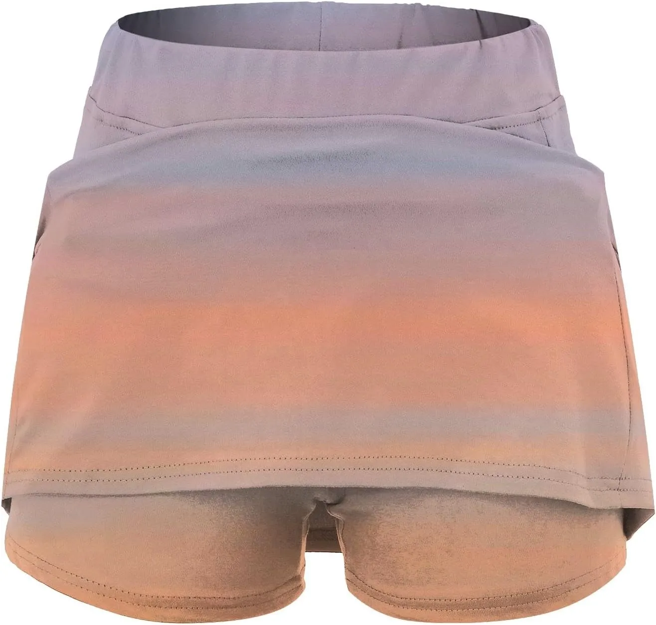 Skirts for Women Summer Trendy Stretch Yoga Culottes Athletic Shorts High Waist Lightweight Stretchy Yoga Skirts with Pocket