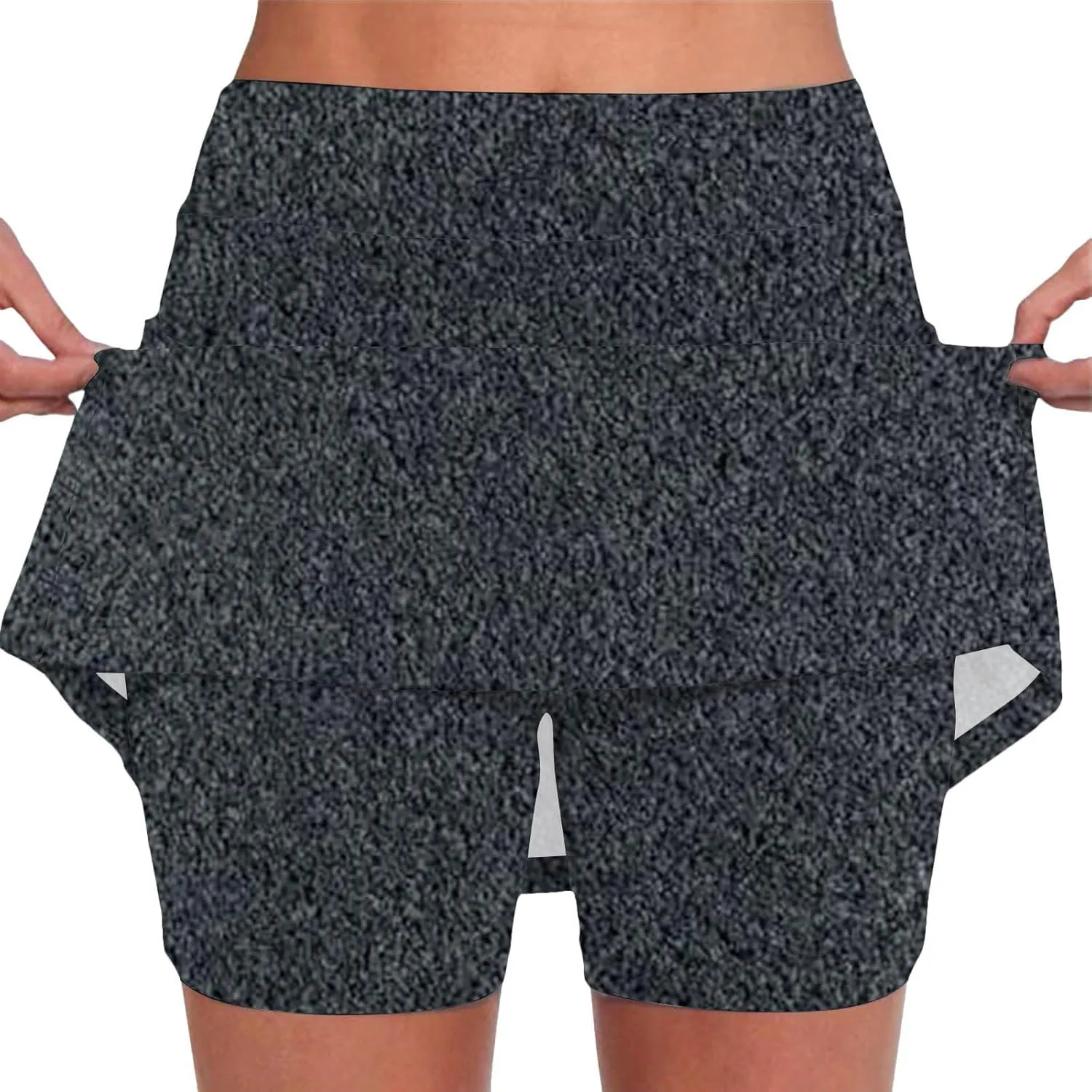 Skirts for Women Trendy Summer Stretch Yoga Culottes Solid Color Athletic Shorts High Waist Lightweight Elastic Joggers Skirt