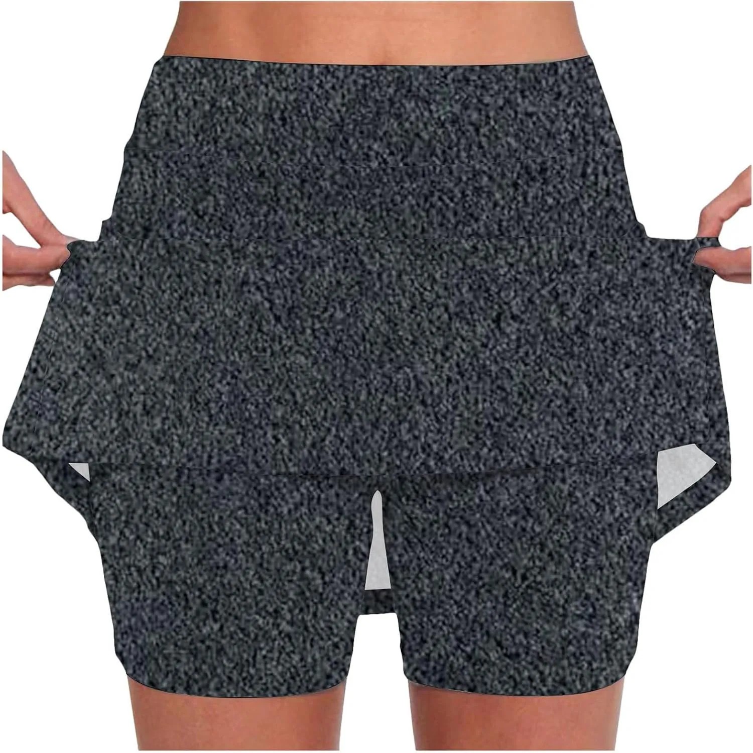 Skirts for Women Trendy Summer Stretch Yoga Culottes Solid Color Athletic Shorts High Waist Lightweight Elastic Joggers Skirt