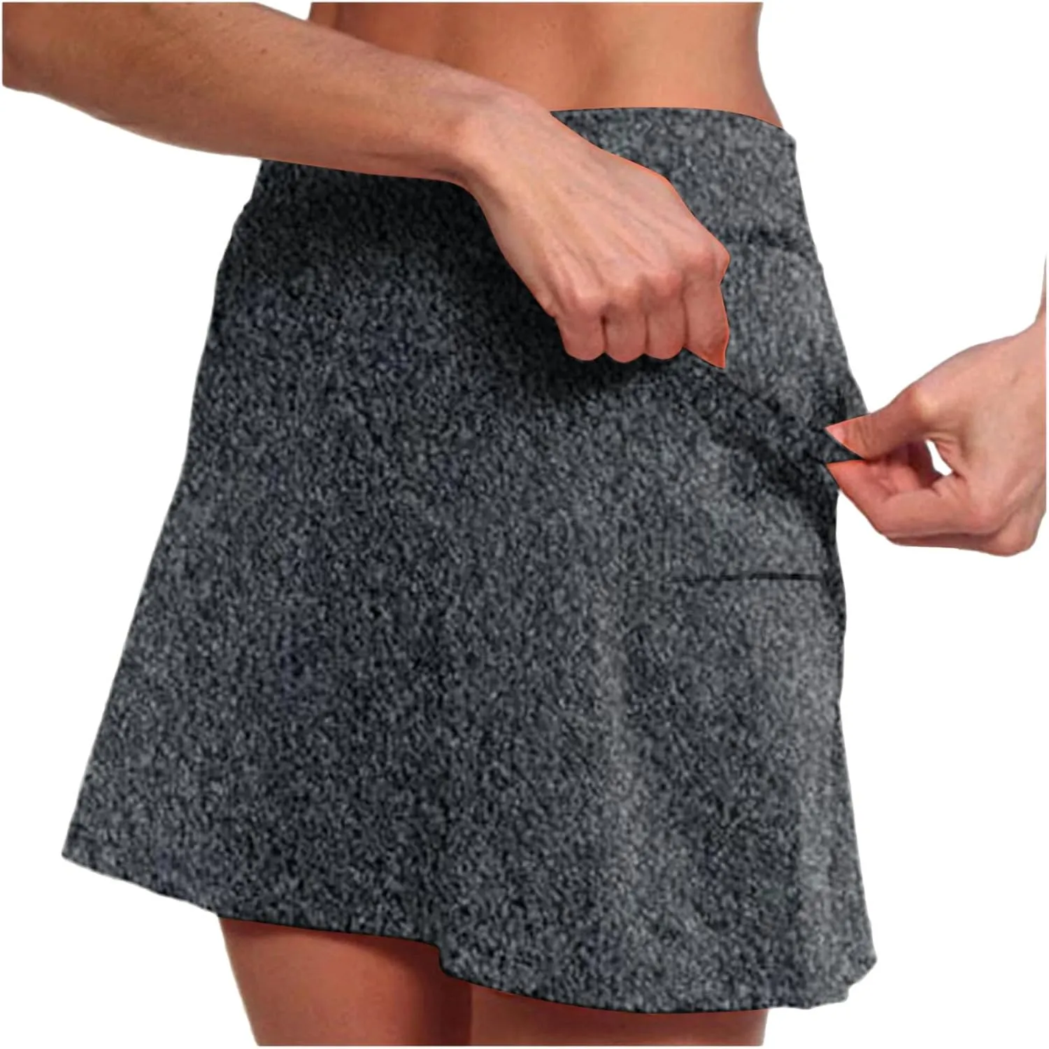 Skirts for Women Trendy Summer Stretch Yoga Culottes Solid Color Athletic Shorts High Waist Lightweight Elastic Joggers Skirt
