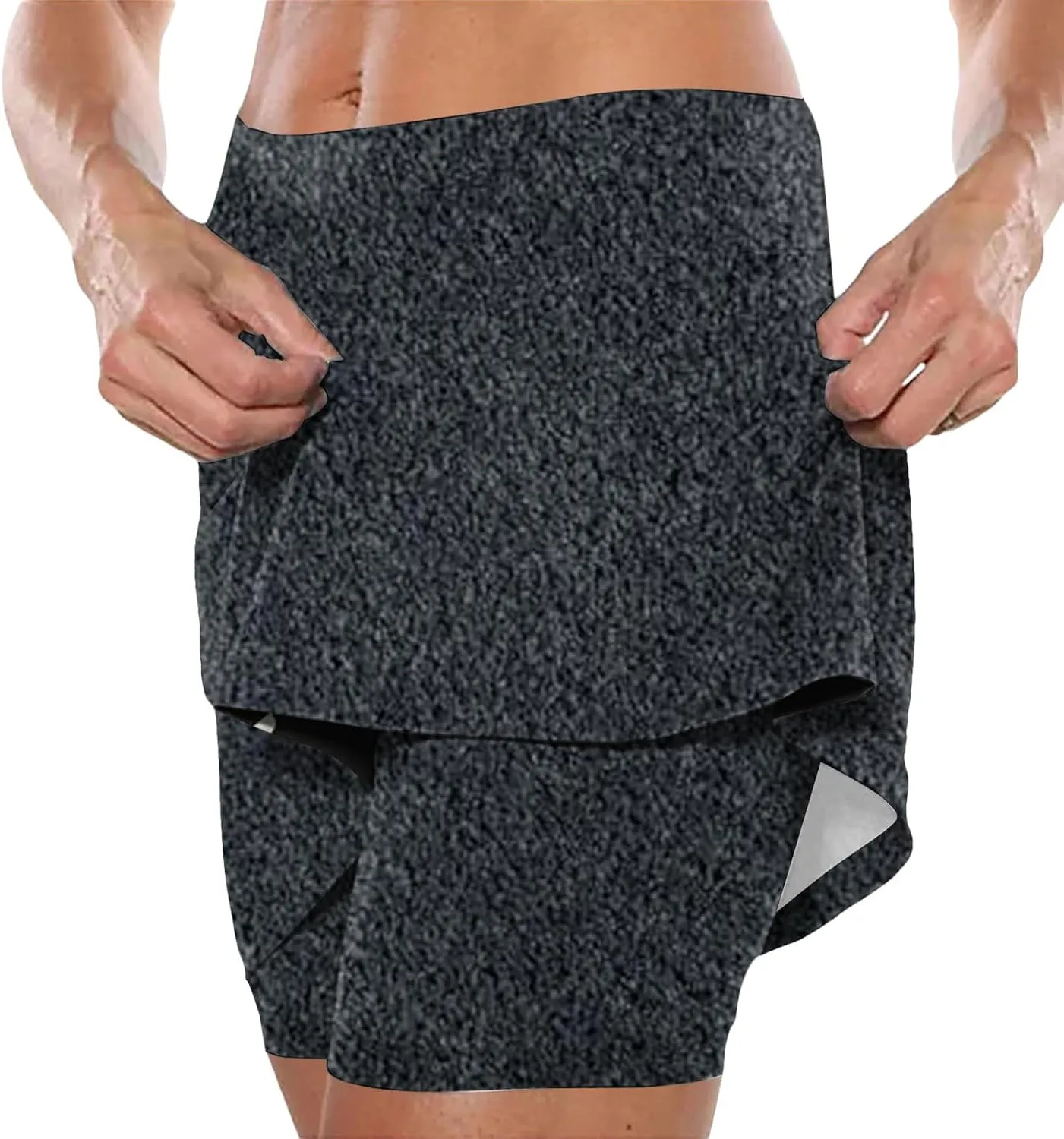 Skirts for Women Trendy Summer Stretch Yoga Culottes Solid Color Athletic Shorts High Waist Lightweight Elastic Joggers Skirt