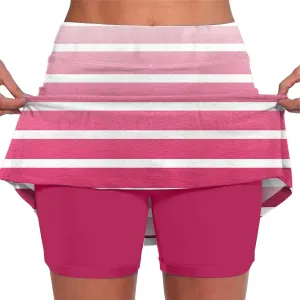 Solid Color Athletic Shorts Mid Waist Culottes Short Skirts Skinny Pants Tennis Golf Workout Sports High Waisted