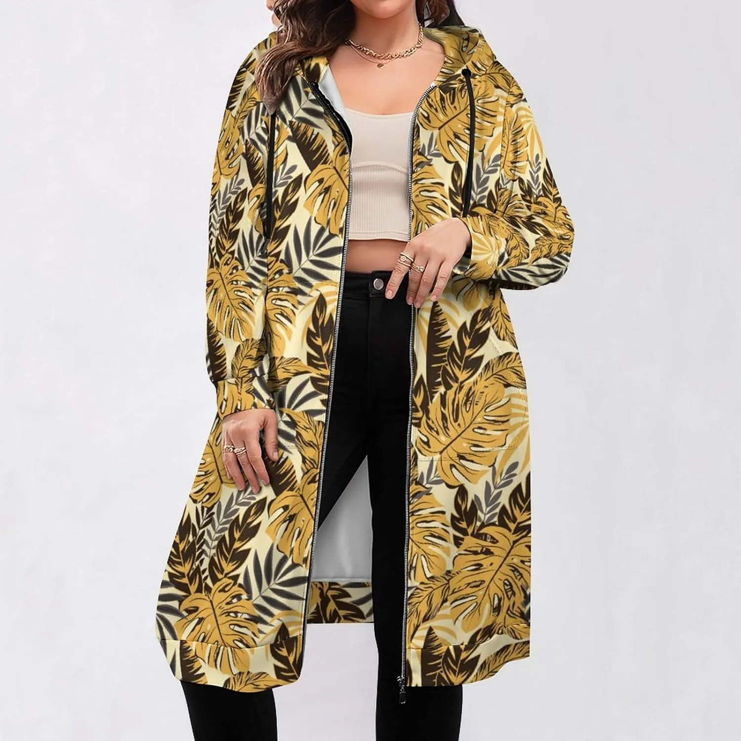 TAIZIYEAH Guatemala Flag Womens Long Hoodies Jackets Casual Zip Up Long Sleeve Fall Lightweight Sweatshirts Coats