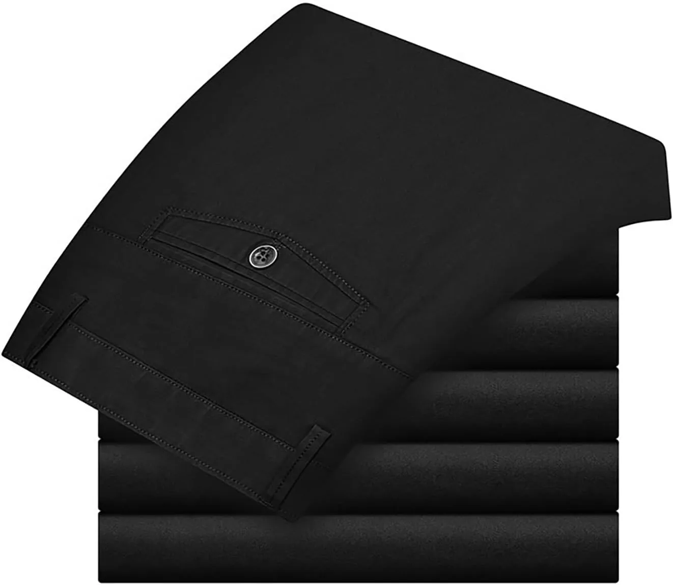 Uillui Business Casual Mens Dress Pants Slim Fit Stretch Chino Pant Straight Leg Work Suit Pants Big and Tall Comfort Slacks