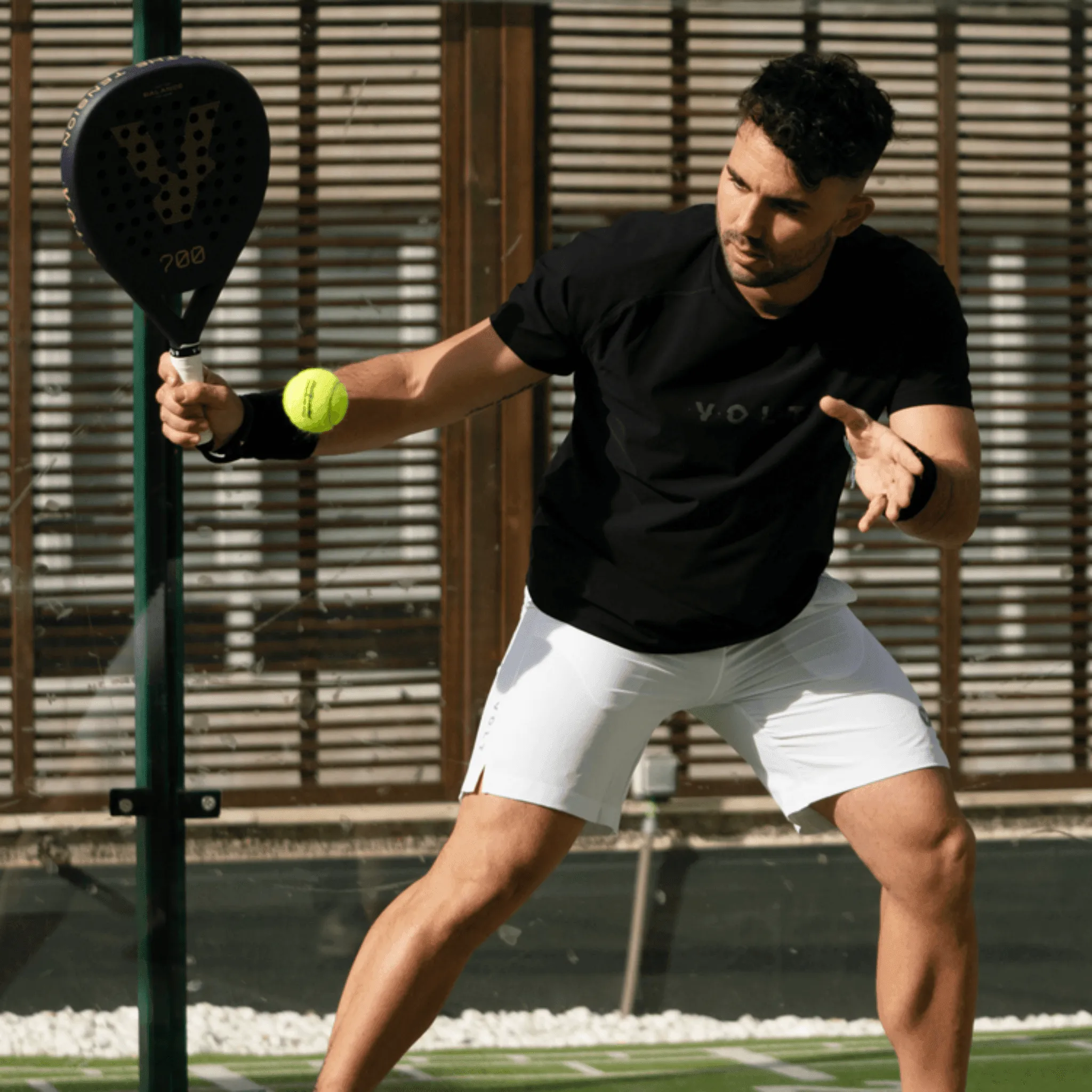 Volt V4 Performance Black Padel T-Shirt