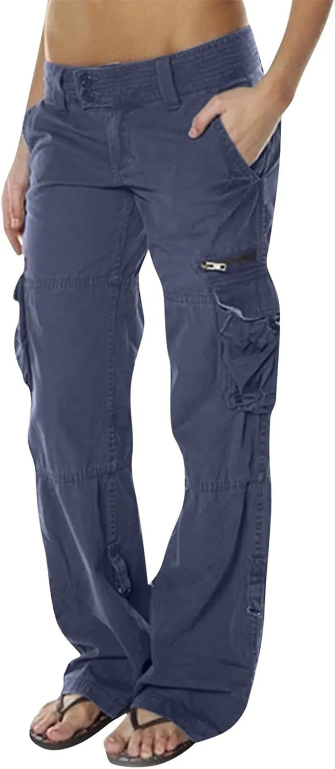 Wide Leg Pants for Women Winter Compression Travel Pants with Pockets Elastic Waist Flare Leggings