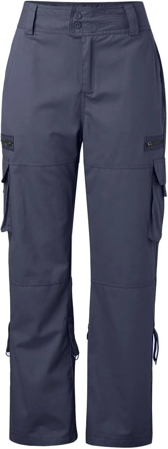 Wide Leg Pants for Women Winter Compression Travel Pants with Pockets Elastic Waist Flare Leggings